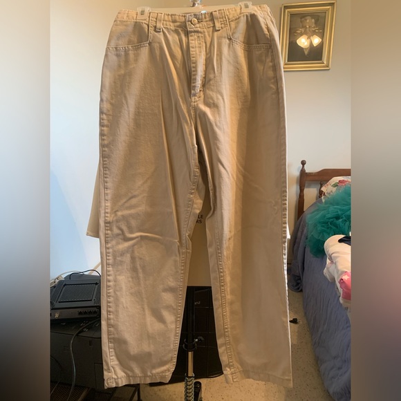 Riders by Lee Jeans Riders Tan Colored Jean Like Material Pleated